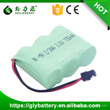 Paquet rechargeable de batterie de NI-MH 2 / 3AA 3.6V 700mAh pour le téléphone sans fil